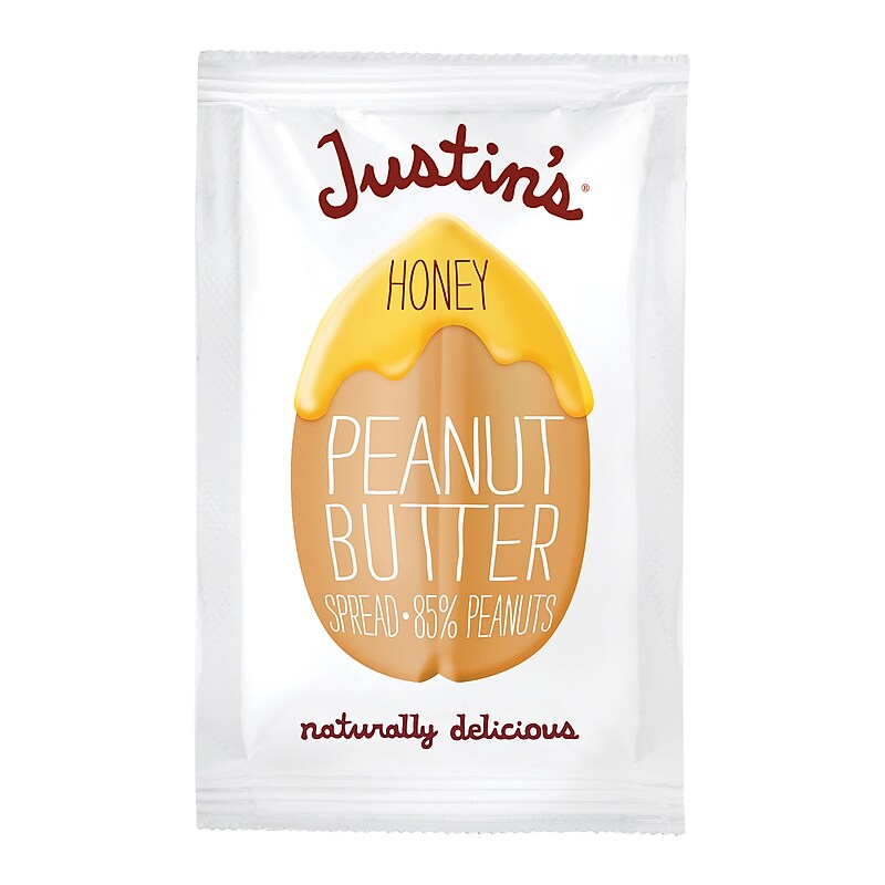Justin's Honey Peanut Butter Squeeze Pack, 1.15oz, 60/Pack (307-00184) image 1