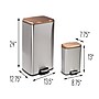 Honey-Can-Do Steel Indoor Trash Can Set with Hinged Lid, 7.92 & 1.32 Gallon, Rose Gold (TRS-09325)~#|#~sp164032214_sc7