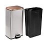 Honey-Can-Do Steel Indoor Trash Can Set with Hinged Lid, 7.92 & 1.32 Gallon, Rose Gold (TRS-09325)~#|#~sp164032220_sc7