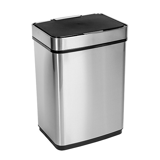 HoneyCanDo Motion Sensor Steel Indoor Trash Can with Automatic Lid