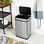 Honey-Can-Do Motion Sensor Steel Indoor Trash Can with Automatic Lid, 13.2 Gallon, Silver (TRS-08414)~#|#~sp164038436_sc7