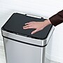 Honey-Can-Do Motion Sensor Steel Indoor Trash Can with Automatic Lid, 13.2 Gallon, Silver (TRS-08414)~#|#~sp164049524_sc7