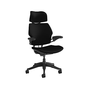 Humanscale Freedom Corde 4 Swivel Computer and Desk Chair, Black/Graphite (F211GCF10)