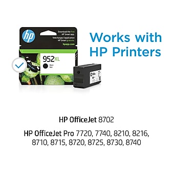 HP 952XL Black High Yield Ink Cartridge (F6U19AN#140)