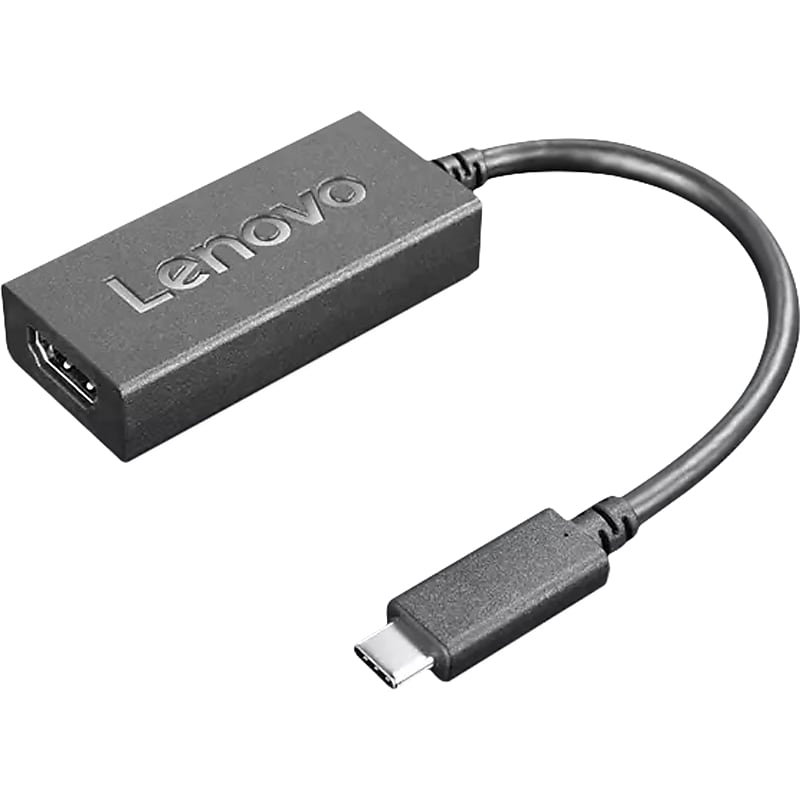 Lenovo USB-C to HDMI Adapter, Male to Female, Black (4X90R61022) image 1