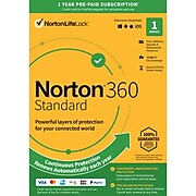 Norton 360 Standard for 1 Device, Windows/Mac/Android/iOS, Product Key Card (21392075)