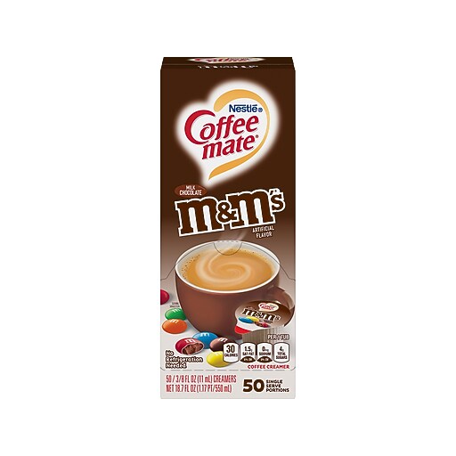 Coffee mate M&M's Dairy Free Liquid Creamer, 0.38 oz., 50/Box (NES64397
