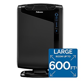 Fellowes AeraMax Energy Star True HEPA Console Air Purifier, Black (9286201/AEAAMAX)