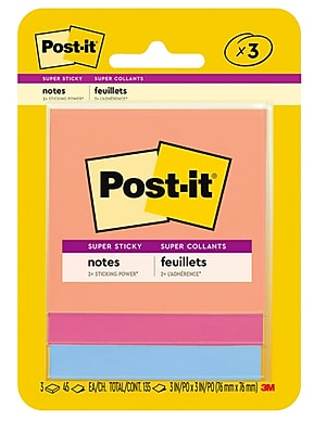 Post-it 3pk Super Sticky Summer Joy