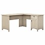 Bush Furniture Salinas 60"W L Shaped Desk with Storage, Antique White (SAD160AW-03)~#|#~sp164700961_sc7