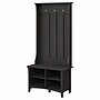 Bush Furniture Salinas Hall Tree with Storage Bench, Vintage Black (SAL001VB)~#|#~sp164701126_sc7