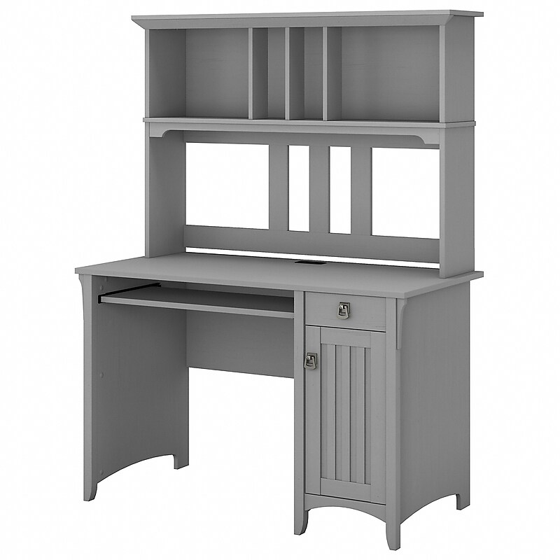 Bush Furniture Salinas 48"W Small Computer Desk with Hutch, Cape Cod Gray (MY72308-03) image 1