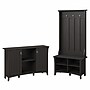 Bush Furniture Salinas Entryway Storage Set with Hall Tree, Shoe Bench and Accent Cabinet, Vintage Black (SAL008VB)~#|#~sp164748898_sc7