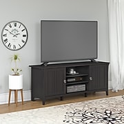Bush Furniture Salinas TV Stand, Vintage Black, Screens up to 70" (SAV160VB-03)