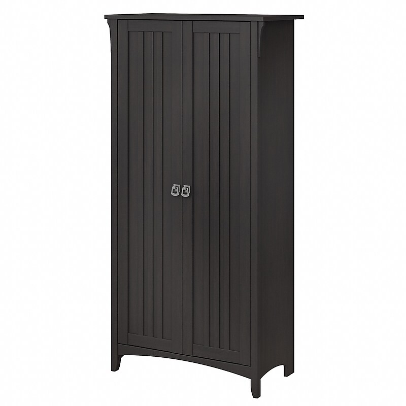 Bush Furniture Salinas 63" Storage Cabinet with 5 Shelves, Vintage Black (SAS332VB-03) image 1