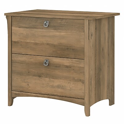 Bush Furniture Salinas 2-Drawer Lateral File Cabinet, Letter/Legal Size, 31.73"W, Reclaimed Pine (SAF132RCP-03)