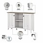 Bush Furniture Salinas 30" Accent Storage Cabinet with 3 Shelves, Shiplap Gray/Pure White (SAS147G2W-03)~#|#~sp164749901_sc7