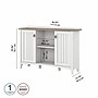 Bush Furniture Salinas 30" Accent Storage Cabinet with 3 Shelves, Shiplap Gray/Pure White (SAS147G2W-03)~#|#~sp164749902_sc7