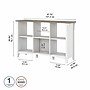 Bush Furniture Salinas 6-Shelf 30"H Cube Bookcase, Shiplap Gray/Pure White (SAB148G2W-03)~#|#~sp164749967_sc7