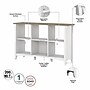 Bush Furniture Salinas 6-Shelf 30"H Cube Bookcase, Shiplap Gray/Pure White (SAB148G2W-03)~#|#~sp164750193_sc7