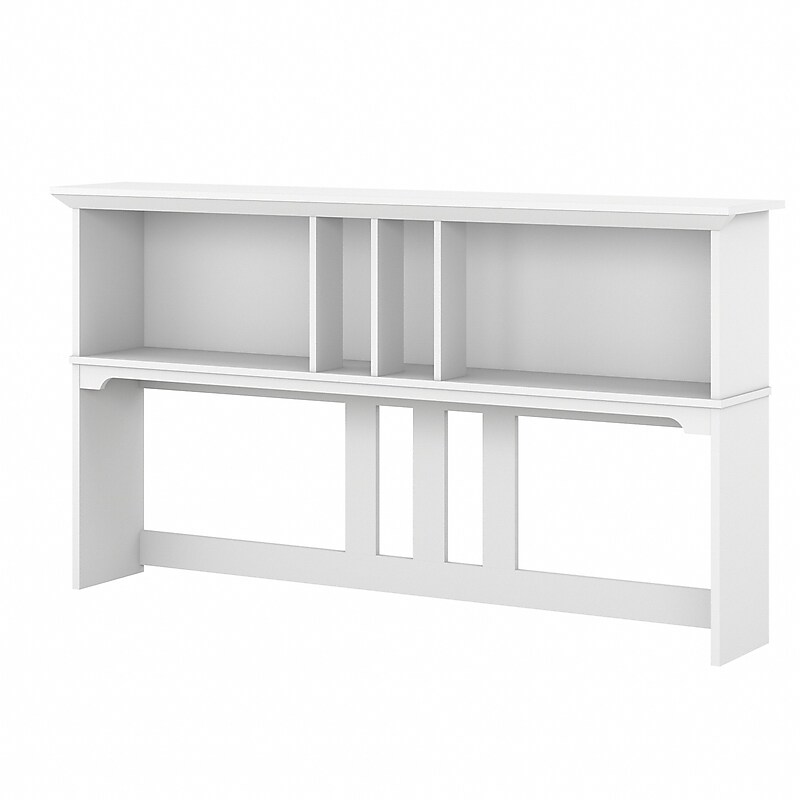 Bush Furniture Salinas Casual Hutch for L-Shaped Desk, Pure White (SAH160G2W-03) image 1