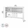 Bush Furniture Salinas Casual Hutch for L-Shaped Desk, Pure White (SAH160G2W-03)~#|#~sp164750232_sc7