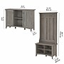 Bush Furniture Salinas 68" Storage Set with Hall Tree, Shoe Bench and Accent Cabinet, 5 Shelves, Driftwood Gray (SAL008DG)~#|#~sp164750633_sc7
