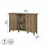 Bush Furniture Salinas 30" Accent Storage Cabinet with 3 Shelves, Reclaimed Pine (SAS147RCP-03)~#|#~sp164750802_sc7