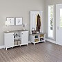 Bush Furniture Salinas 68" Storage Set with Hall Tree, Shoe Bench, Cabinet, 5 Shelves, Shiplap Gray/Pure White (SAL008G2W)~#|#~sp164750891_sc7
