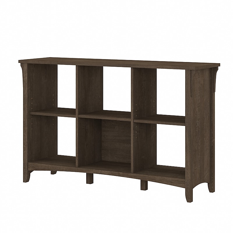 Bush Furniture Salinas 30" 6-Shelf Cube Organizer with Adjustable Shelves, Ash Brown Laminate (SAB148ABR-03) image 1