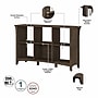 Bush Furniture Salinas 30" 6-Shelf Cube Organizer with Adjustable Shelves, Ash Brown Laminate (SAB148ABR-03)~#|#~sp164750925_sc7
