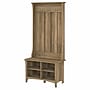 Bush Furniture Salinas Hall Tree with Shoe Storage Bench, Reclaimed Pine (SAS532RCP-03)~#|#~sp164751033_sc7