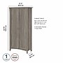 Bush Furniture Salinas 63" Tall Storage Cabinet with 4 Shelves, Driftwood Gray (SAS332DG-03)~#|#~sp164751114_sc7