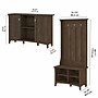 Bush Furniture Salinas 68" Storage Set with Hall Tree, Shoe Bench and Accent Cabinet with 5 Shelves, Ash Brown (SAL008ABR)~#|#~sp164751166_sc7
