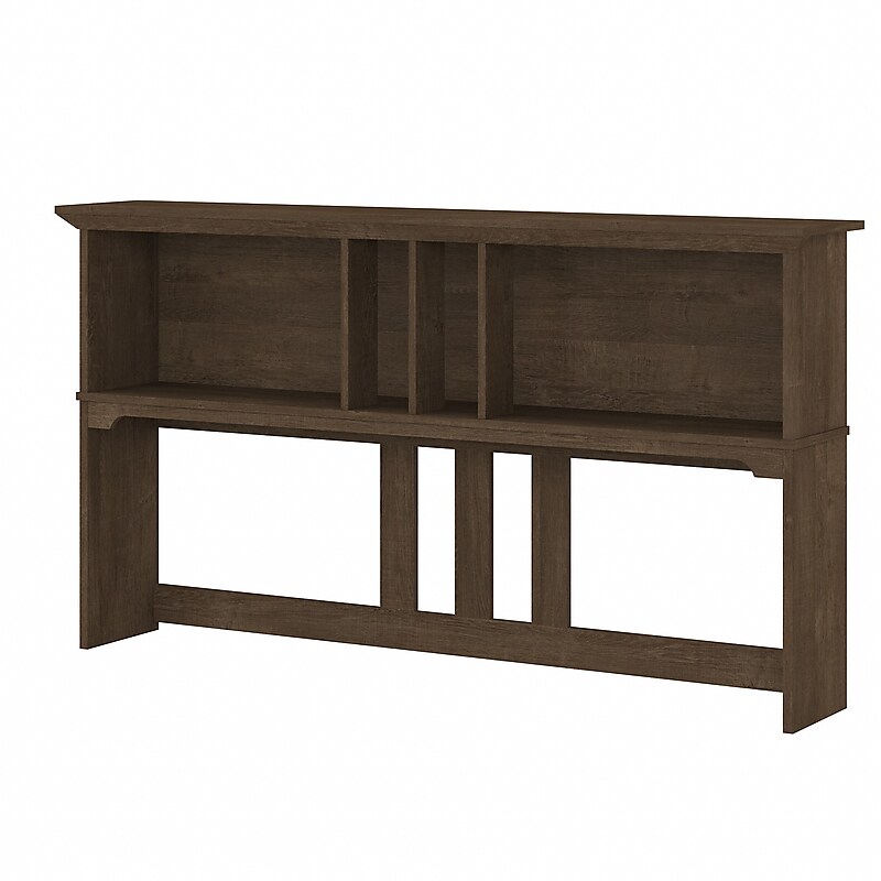 Bush Furniture Salinas 60"W Desktop Hutch, Ash Brown (SAH160ABR-03) image 1