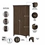 Bush Furniture Salinas 63" Tall Storage Cabinet with 4 Shelves, Ash Brown (SAS332ABR-03)~#|#~sp164751793_sc7