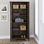 Bush Furniture Salinas 63" Tall Storage Cabinet with 4 Shelves, Ash Brown (SAS332ABR-03)~#|#~sp164751813_sc7