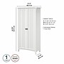 Bush Furniture Salinas 63" Storage Cabinet with 5 Shelves, Pure White (SAS332G2W-03)~#|#~sp164752124_sc7