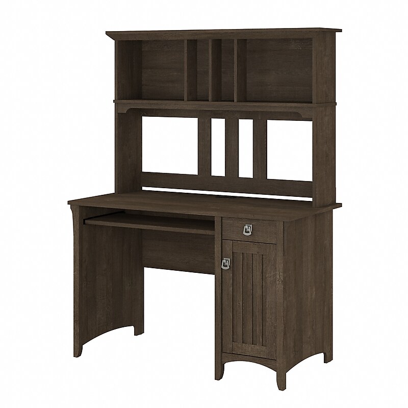 Bush Furniture Salinas 48"W Small Computer Desk with Hutch, Ash Brown (MY72608-03) image 1