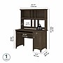 Bush Furniture Salinas 48"W Small Computer Desk with Hutch, Ash Brown (MY72608-03)~#|#~sp164753087_sc7