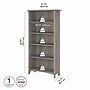 Bush Furniture Salinas 63"H 5-Shelf Bookcase with 3 Adjustable Shelves, Driftwood Gray Laminated Wood (SAB132DG-03)~#|#~sp164754083_sc7