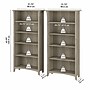 Bush Furniture Salinas 5-Shelf 63"H Tall Bookcase, Driftwood Gray, 2/Set (SAL036DG)~#|#~sp164754344_sc7