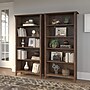 Bush Furniture Salinas 5-Shelf 63"H Tall Bookcase, Ash Brown, 2/Set (SAL036ABR)~#|#~sp164754421_sc7