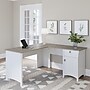 Bush Furniture Salinas 60" L-Shaped Desk, Shiplap Gray/Pure White (SAD160G2W-03)~#|#~sp164754535_sc7