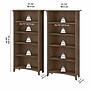 Bush Furniture Salinas 5-Shelf 63"H Tall Bookcase, Ash Brown, 2/Set (SAL036ABR)~#|#~sp164754667_sc7