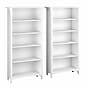 Bush Furniture Salinas 5-Shelf 63"H Tall Bookcase, Shiplap Gray/Pure White, 2/Set (SAL036G2W)~#|#~sp164754691_sc7