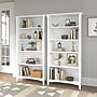 Bush Furniture Salinas 5-Shelf 63"H Tall Bookcase, Shiplap Gray/Pure White, 2/Set (SAL036G2W)~#|#~sp164754692_sc7