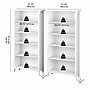 Bush Furniture Salinas 5-Shelf 63"H Tall Bookcase, Shiplap Gray/Pure White, 2/Set (SAL036G2W)~#|#~sp164754705_sc7