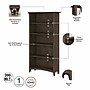 Bush Furniture Salinas 5-Shelf 63"H Bookcase, Ash Brown (SAB132ABR-03)~#|#~sp164754719_sc7