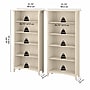 Bush Furniture Salinas 63"H 5-Shelf Tall Bookcase, Antique White, 2/Set (SAL036AW)~#|#~sp164754806_sc7